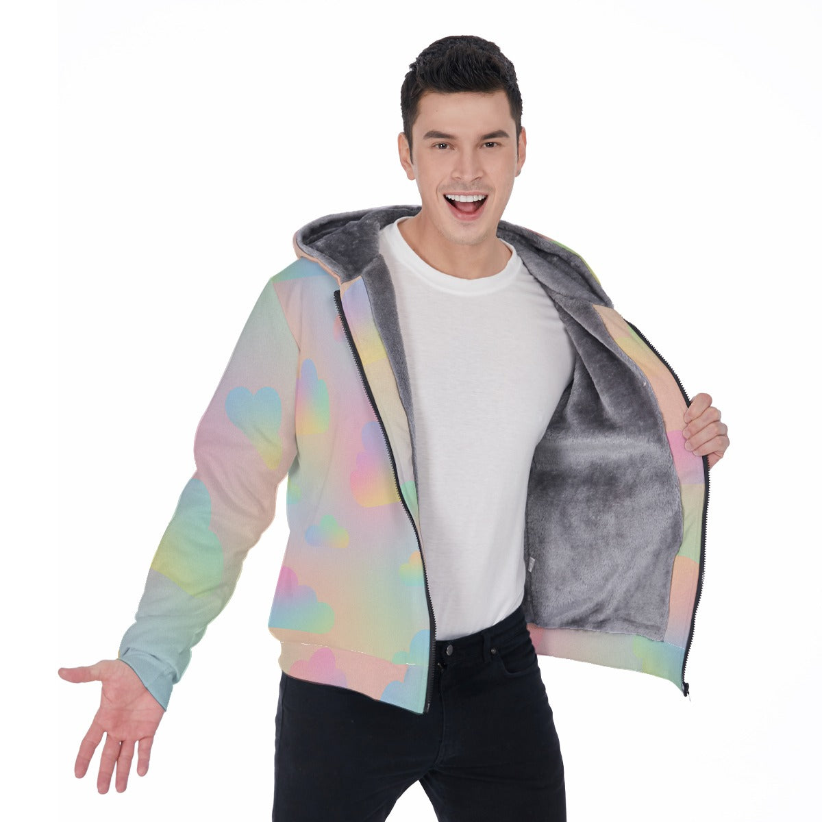 Men's Sherpa Fleece Zip Up Hoodie