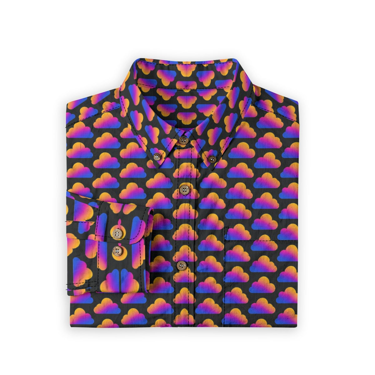 Men's Casual Lapel Long Sleeve Shirt|125GSM Cotton