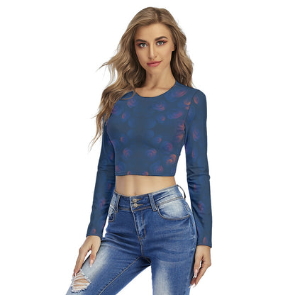 Women's Round Neck Crop Top T-Shirt