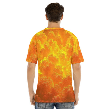 Men's Raglan Sleeve T-shirt With Button Closure
