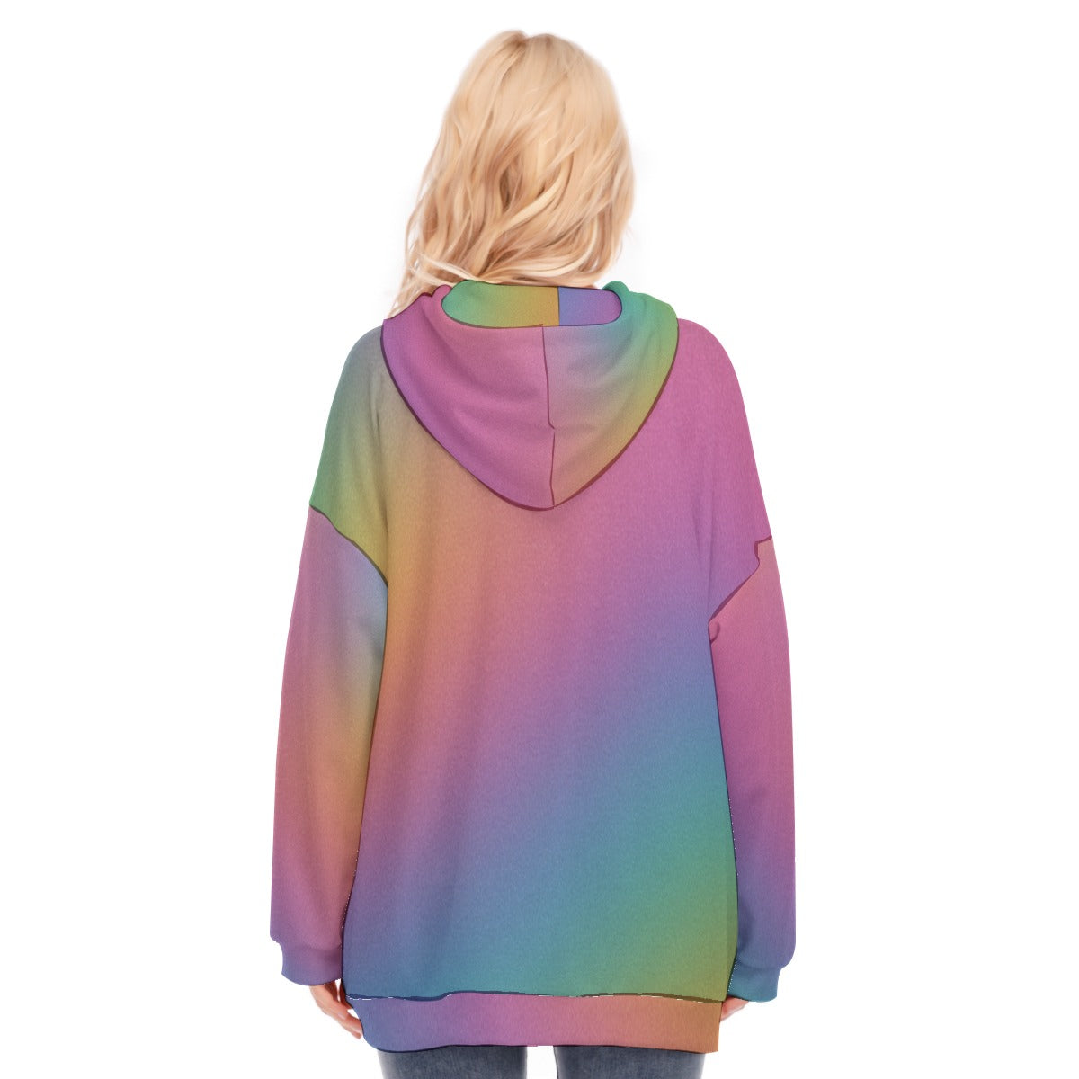 Women's Long Hoodie With Zipper Closure