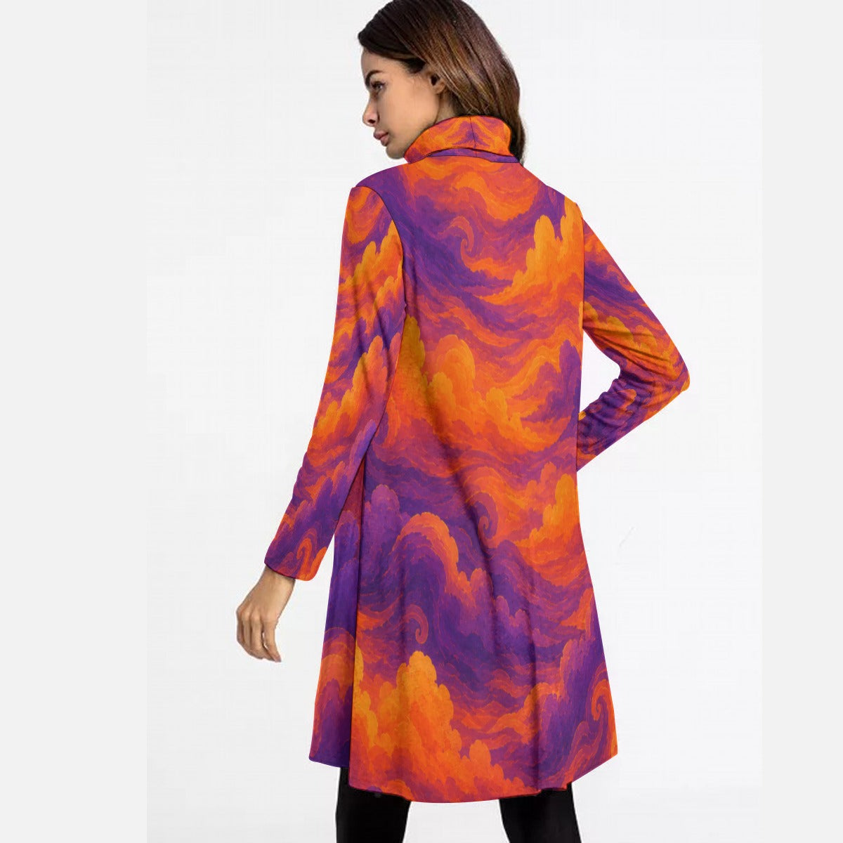 Women's High Neck Dress With Long Sleeve by O’Nimbus – view 4