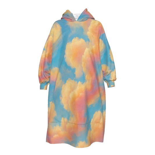 Unisex Kid's Sherpa Fleece Mid-Length Hoodie Blanket