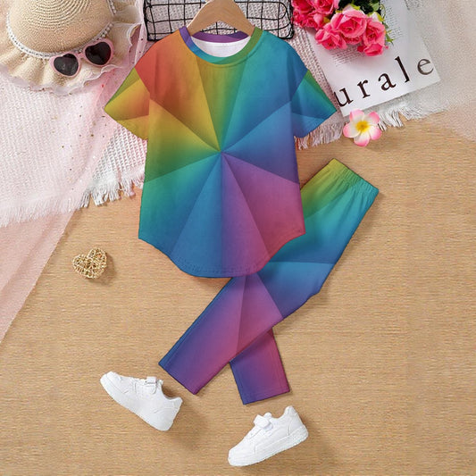 Unisex Kids' Casual Top and Pants Set