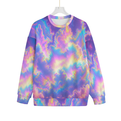 Unisex Drop-shoulder Knitted Fleece Sweater - view 1