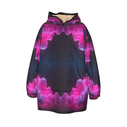 Unisex Kid's Sherpa Fleece Hoodie Blanket