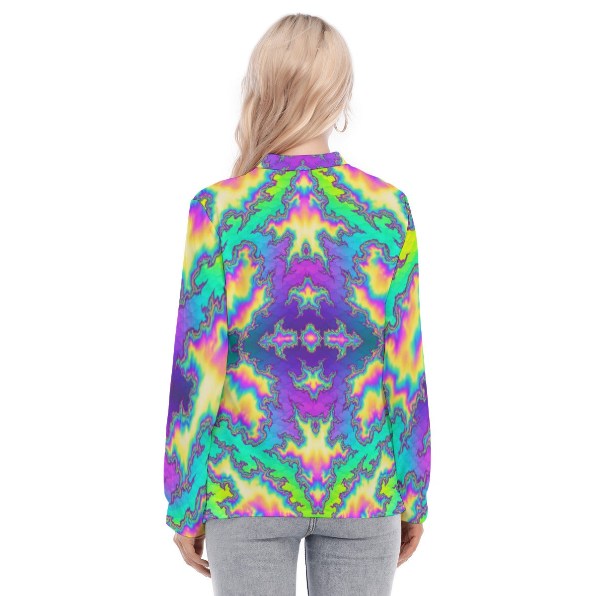 Women's Long Sleeve Blouse With Button Closure