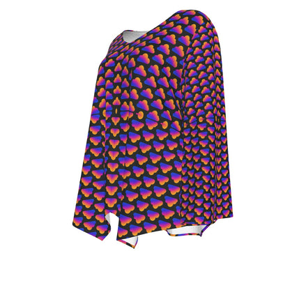 Women's V-neck T-shirt With Irregular Hem