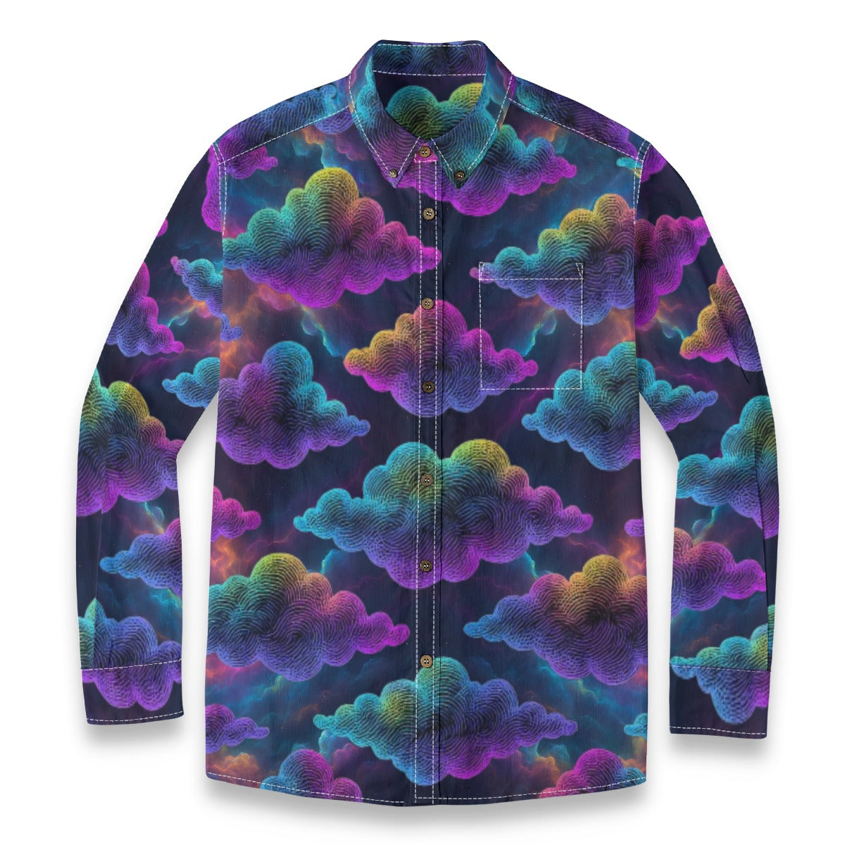 Men's Casual Lapel Long Sleeve Shirt|125GSM Cotton