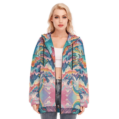 Women's Long Hoodie With Zipper Closure