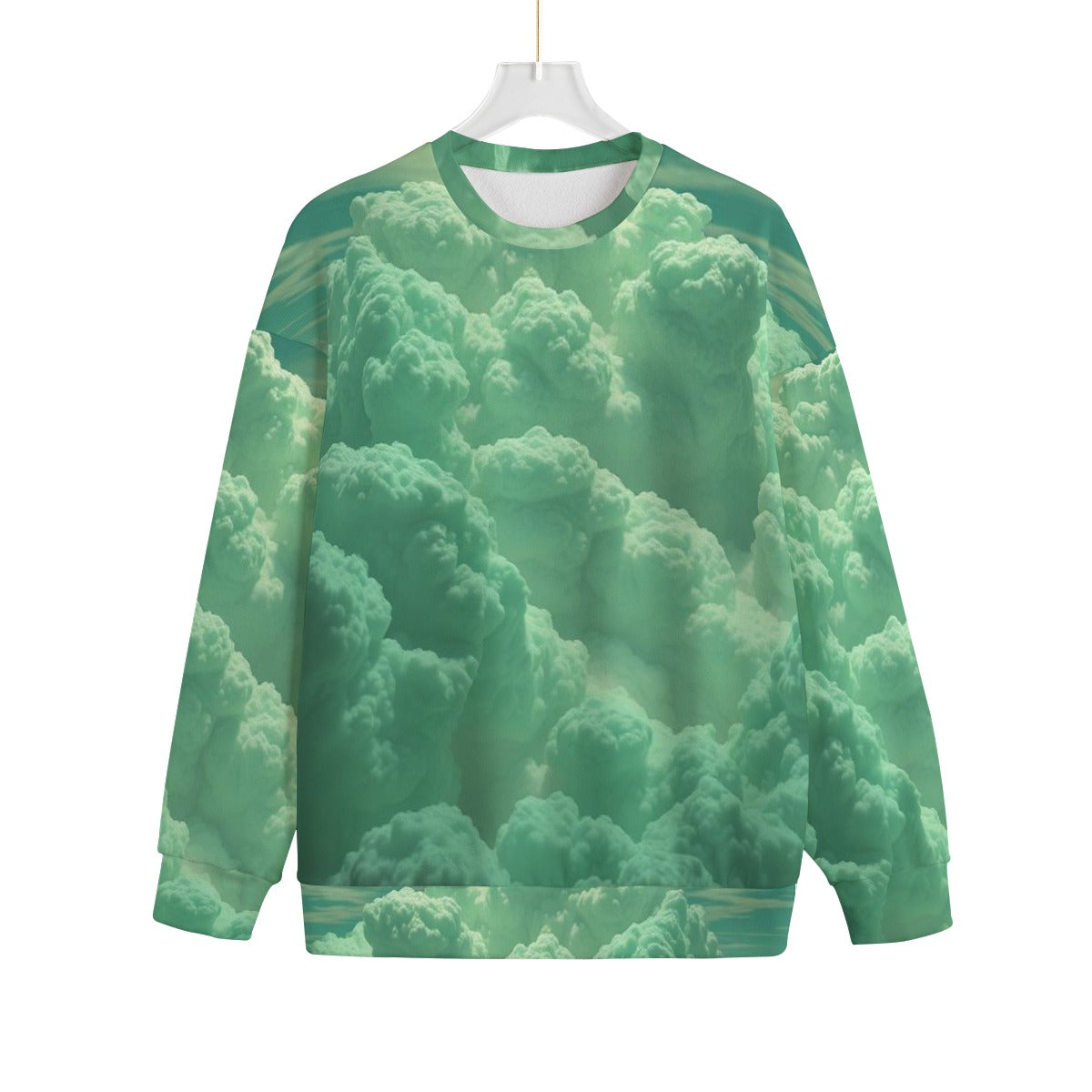 Unisex Drop-shoulder Knitted Fleece Sweater - view 1