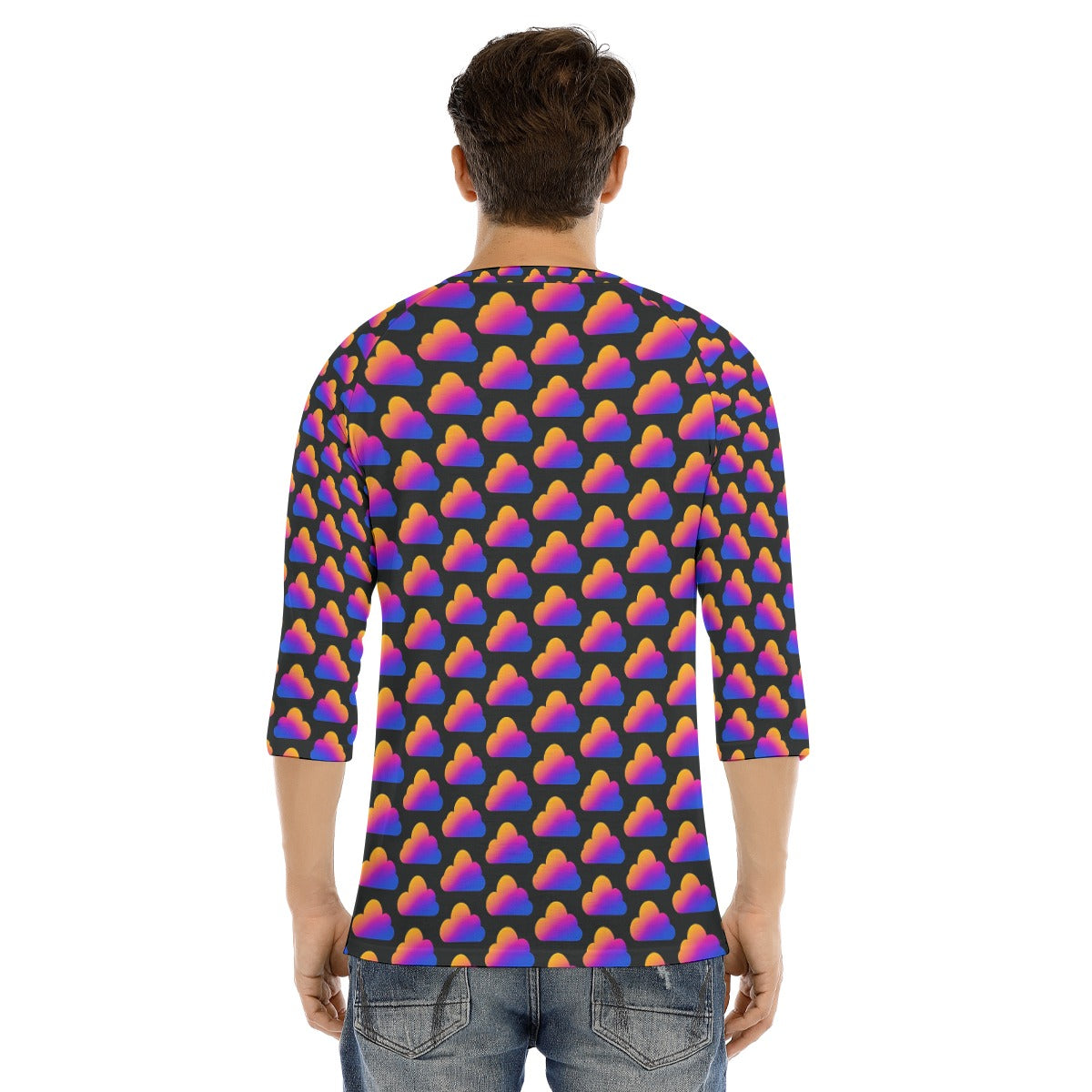 Men's Bracelet Sleeve T-shirt With Button Closure - view 4