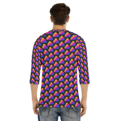 Men's Bracelet Sleeve T-shirt With Button Closure - view 4
