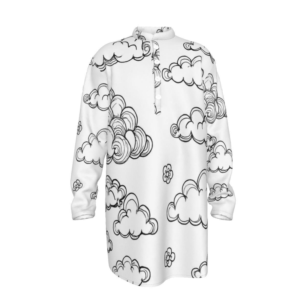 Men's Stand-up Collar Long Shirt