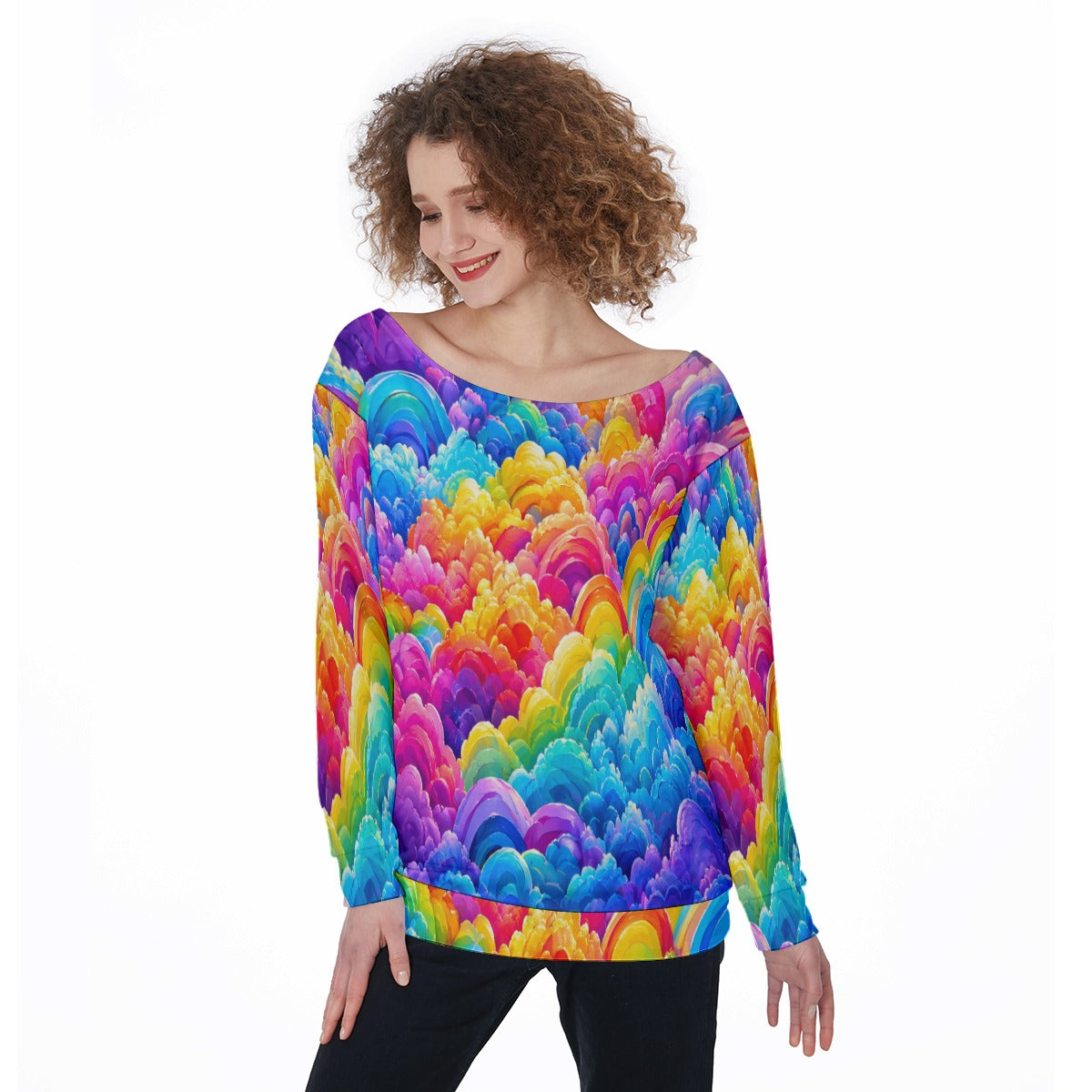 Women's Off-Shoulder Sweatshirt