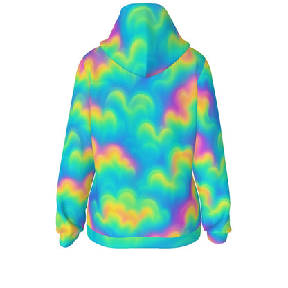 Women's Borg Fleece Hoodie With Half Zip