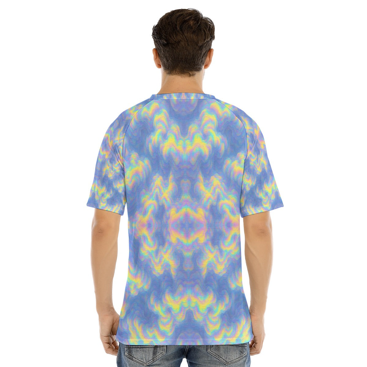 Men's Raglan Sleeve T-shirt With Button Closure