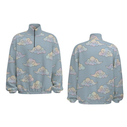 Unisex Turtleneck Zippered Sweatshirt