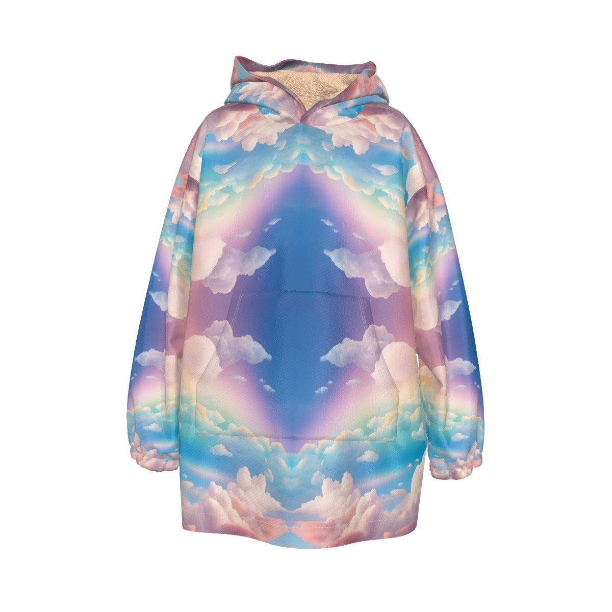 Unisex Kid's Sherpa Fleece Hoodie Blanket