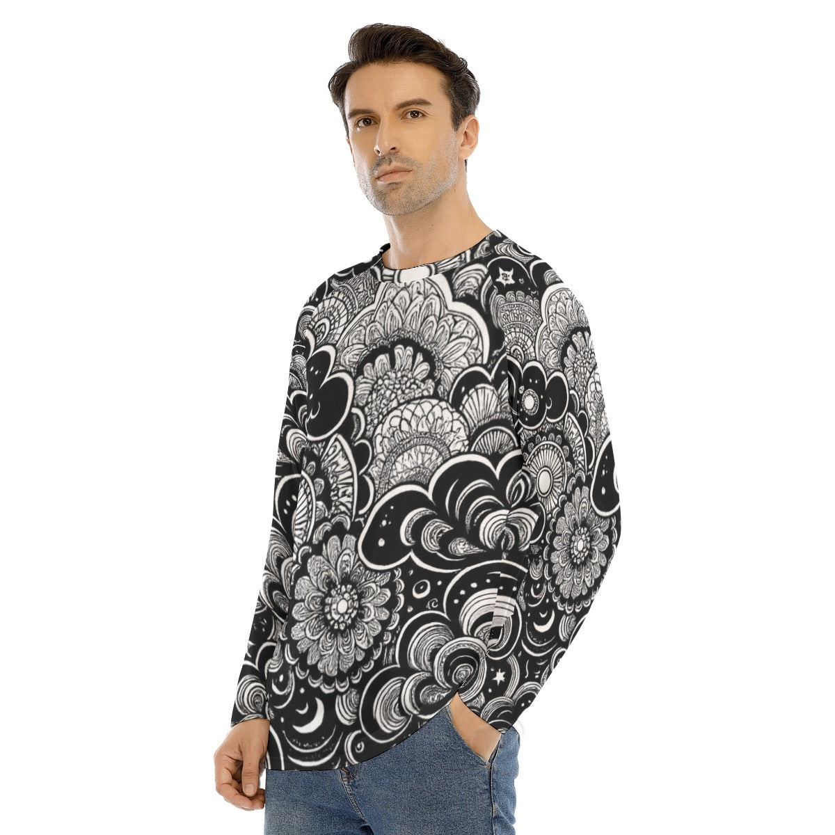 Men's Long Sleeve T-shirt With Raglan Sleeve