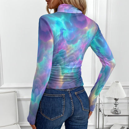 Women's Women's High-Neck Top With Long Sleeve