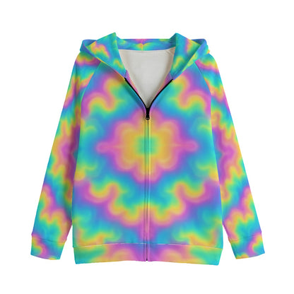 Unisex Kid's Zip Up Raglan Sleeve Hoodie | 310GSM Cotton