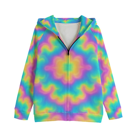 Unisex Kid's Zip Up Raglan Sleeve Hoodie | 310GSM Cotton