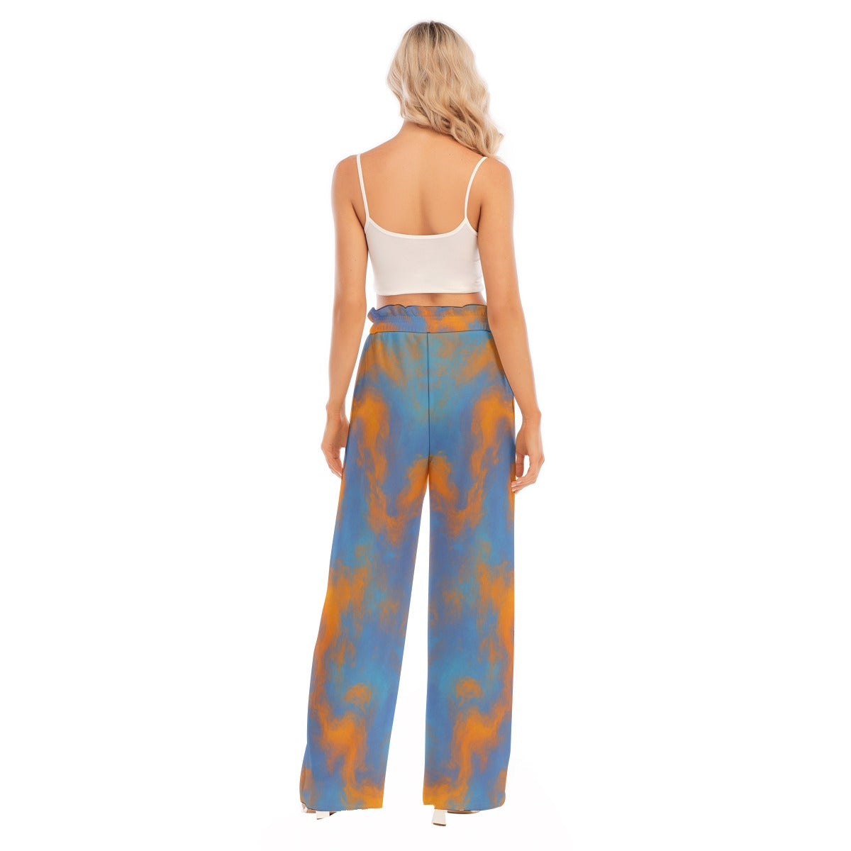 Women's Waist Fungus Edge Wide-leg Pants