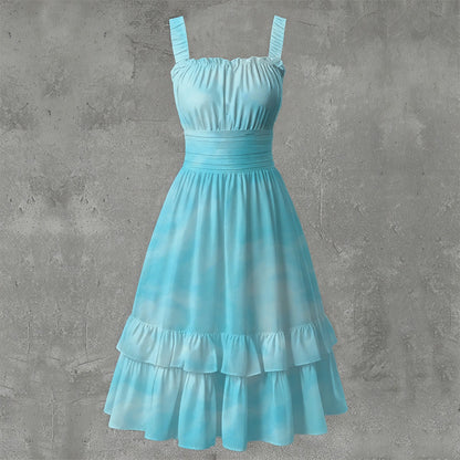 Unisex Women‘s Ruffle Hem Dress