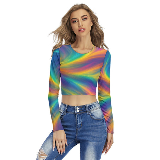 Women's Round Neck Crop Top T-Shirt