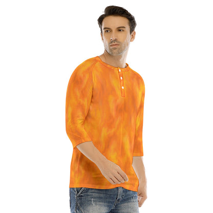 Men's Bracelet Sleeve T-shirt With Button Closure - view 2