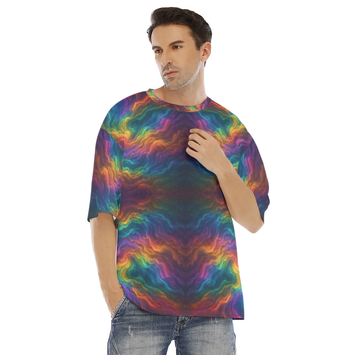 Men's Drop Shoulder T-shirt With Short Sleeve