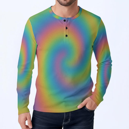 Men's Classic Long-Sleeve Henley Shirt