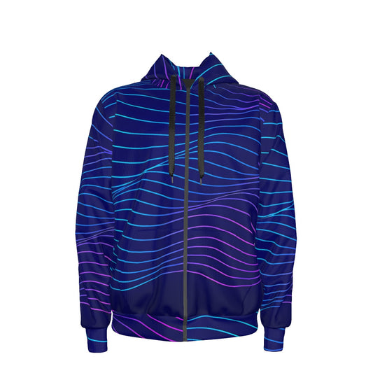 Unisex Zipper Hoodie With Black Lining