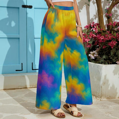 Women's Lightweight Wide-Leg Pants With Pockets