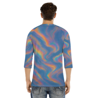 Men's Bracelet Sleeve T-shirt With Button Closure - view 4