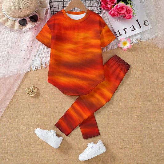 Unisex Kids' Casual Top and Pants Set