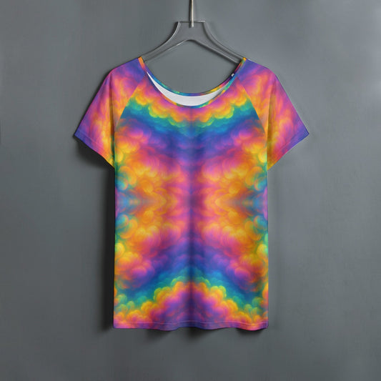 Women's Round Neck T-shirt With Raglan Sleeve