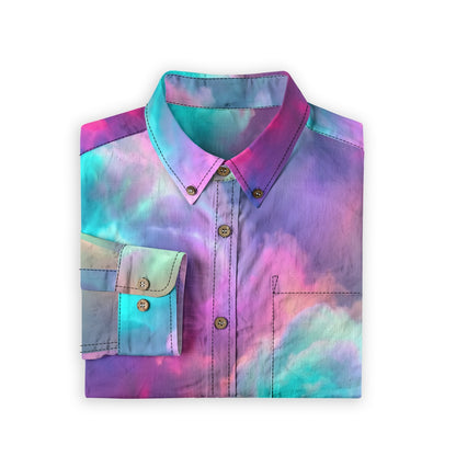 Men's Casual Lapel Long Sleeve Shirt|125GSM Cotton