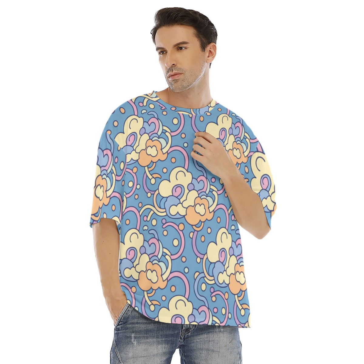 Men's Drop Shoulder T-shirt With Short Sleeve