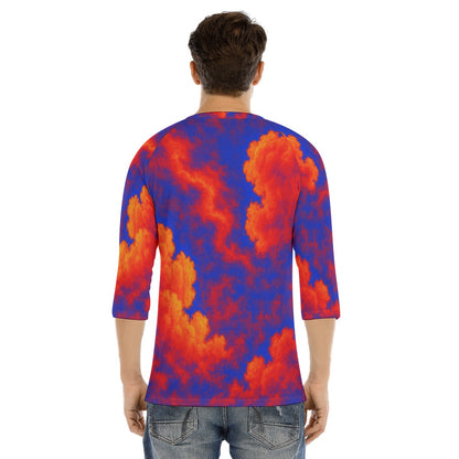 Men's Bracelet Sleeve T-shirt With Button Closure - view 4