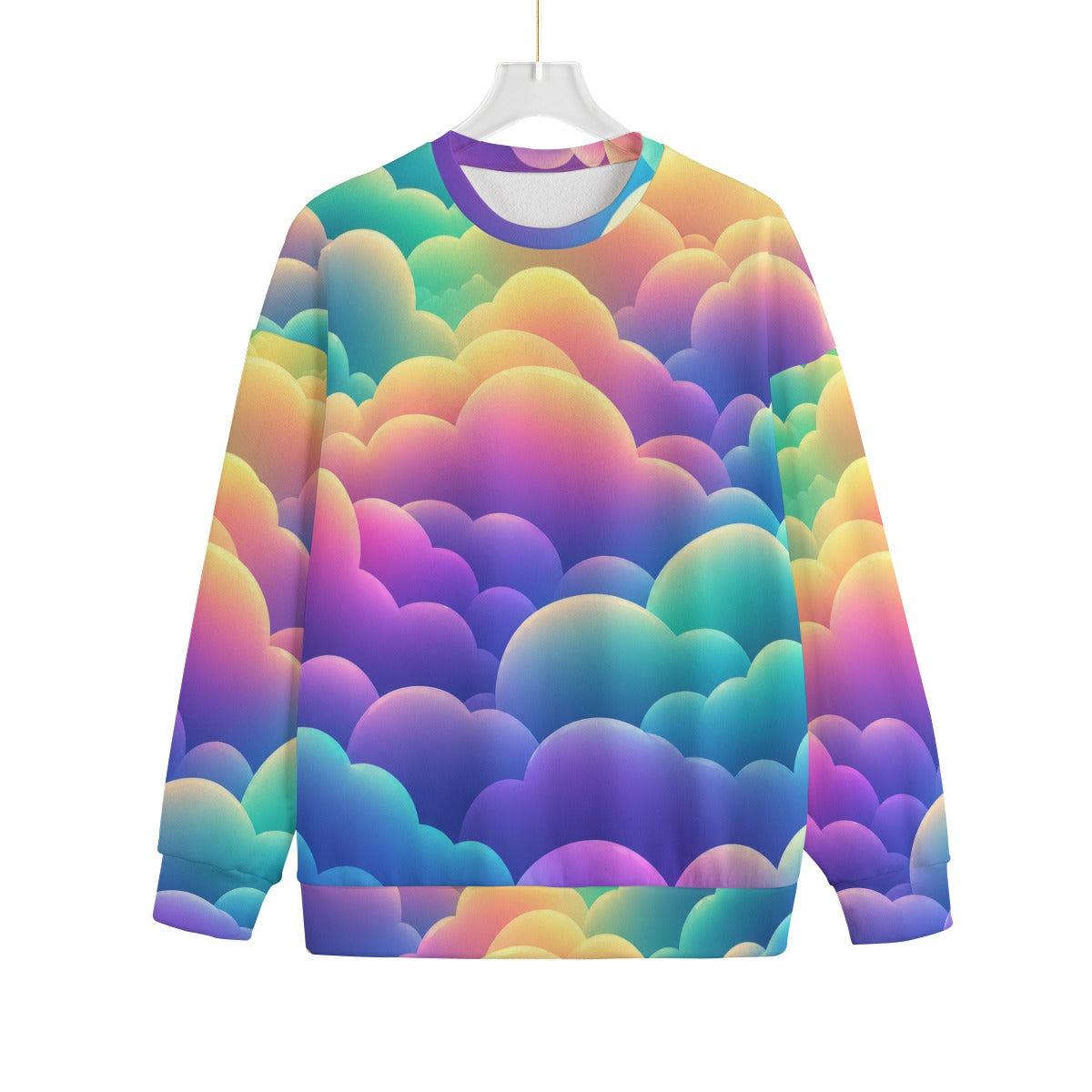 Unisex Drop-shoulder Knitted Fleece Sweater - view 1