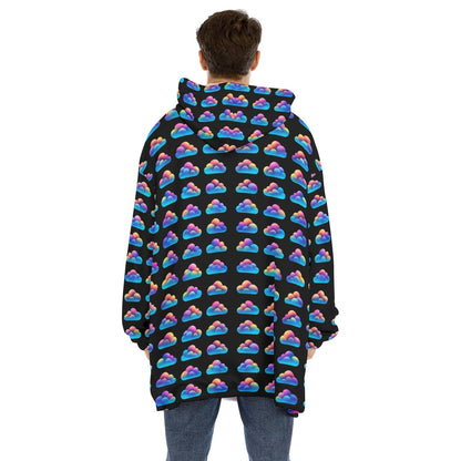 Unisex Sherpa Fleece Hoodie Blanket
