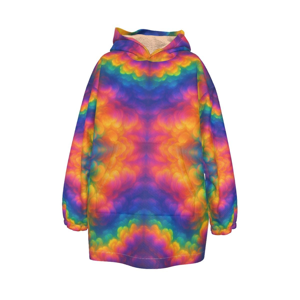 Unisex Kid's Sherpa Fleece Hoodie Blanket