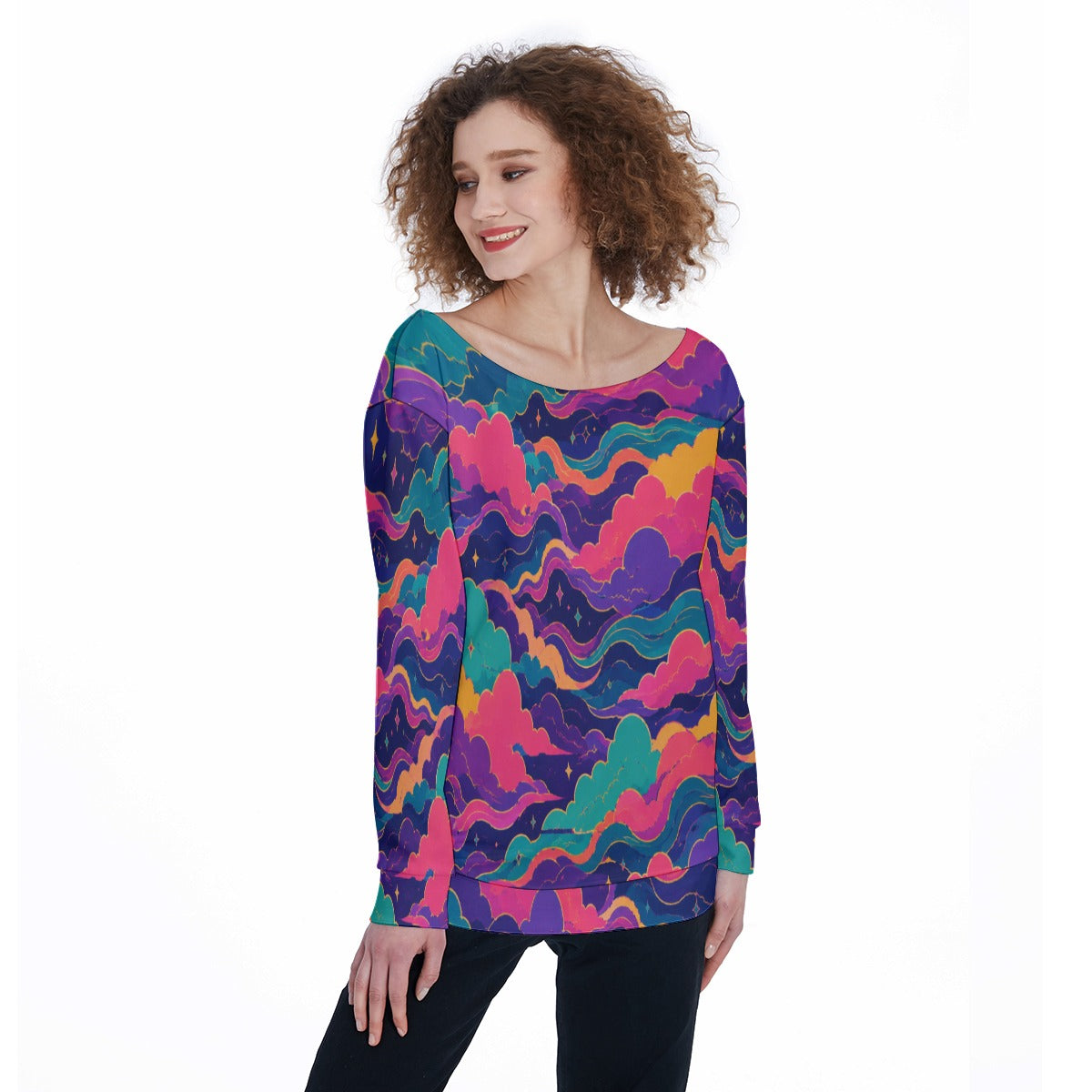 Women's Off-Shoulder Sweatshirt