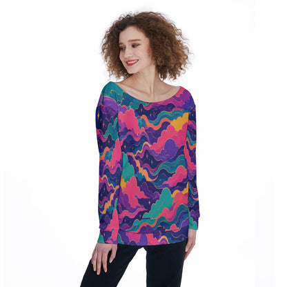Women's Off-Shoulder Sweatshirt