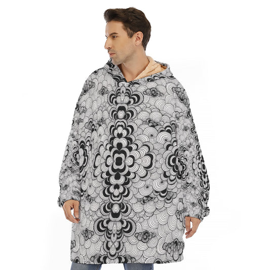 Unisex Sherpa Fleece Hoodie Blanket