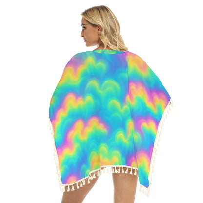 Women's Square Fringed Shawl