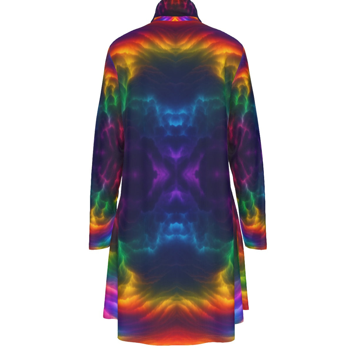 Women's High Neck Dress With Long Sleeve