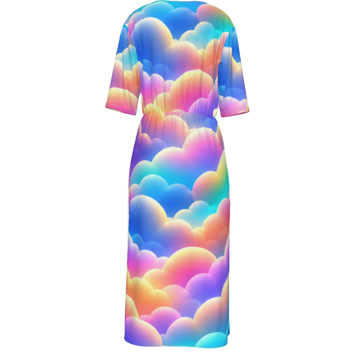 Women's Short Sleeve V-neck Dress